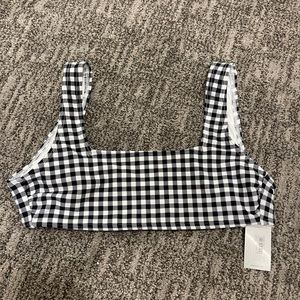 Gingham bikini top